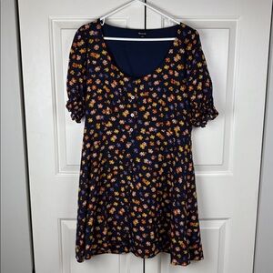 Madewell Navy Floral Button Down Dress - Size 12